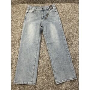 New KDF high-waisted wide-leg cropped jeans Size 12 ( See Measurements)